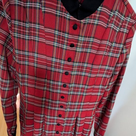 Red Tartan Plaid Dress, Orvis, Jessica Howard, size 12 - Picture 12 of 14